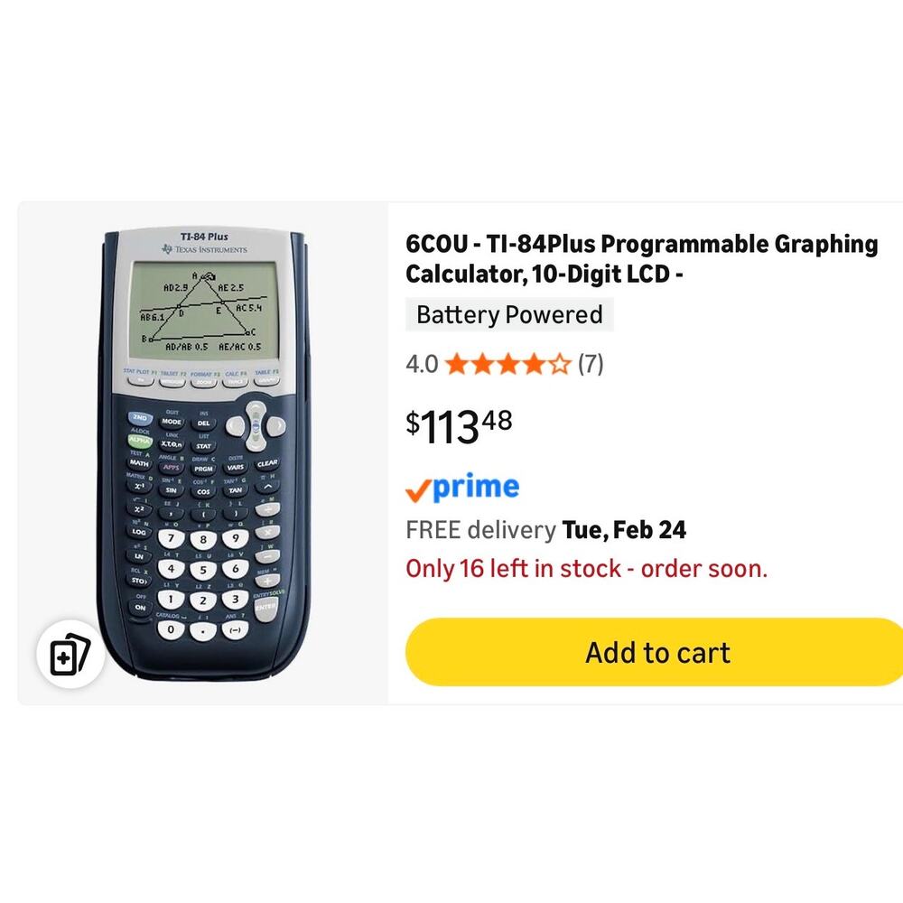 Texas Instruments TI-84 Plus Graphing Calculator 10Digit LCD - Picture 4 of 4